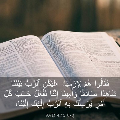 Picture 03 - إِرْمِيَا 42:5 AVD - فَقَالُوا هُمْ - Bible Verse Picture
