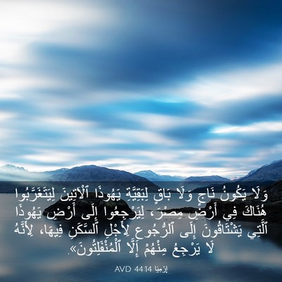 Picture 03 - إِرْمِيَا 44:14 AVD - وَلَا يَكُونُ نَاجٍ وَلَا - Bible Verse Picture