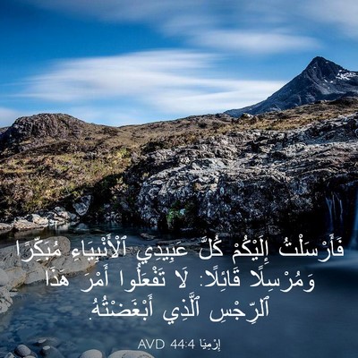 Picture 03 - إِرْمِيَا 44:4 AVD - فَأَرْسَلْتُ إِلَيْكُمْ - Bible Verse Picture