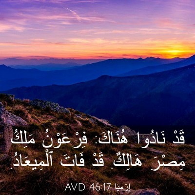 Picture 03 - إِرْمِيَا 46:17 AVD - قَدْ نَادُوا هُنَاكَ: - Bible Verse Picture