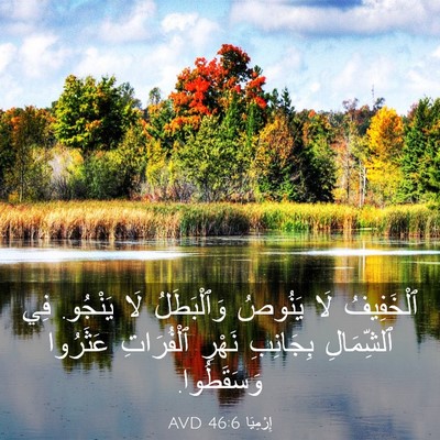 Picture 03 - إِرْمِيَا 46:6 AVD - ٱلْخَفِيفُ لَا يَنُوصُ - Bible Verse Picture