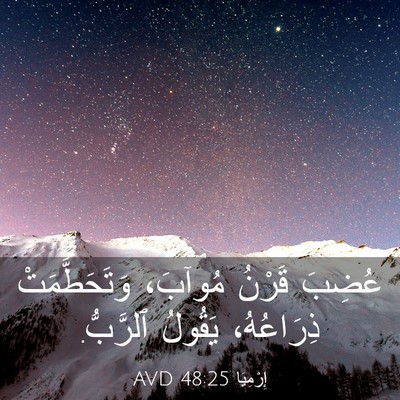 Picture 03 - إِرْمِيَا 48:25 AVD - عُضِبَ قَرْنُ مُوآبَ، - Bible Verse Picture