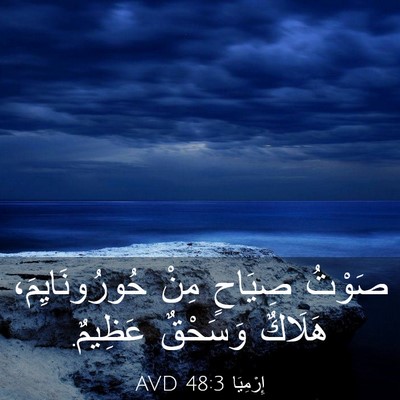 Picture 03 - إِرْمِيَا 48:3 AVD - صَوْتُ صِيَاحٍ مِنْ - Bible Verse Picture