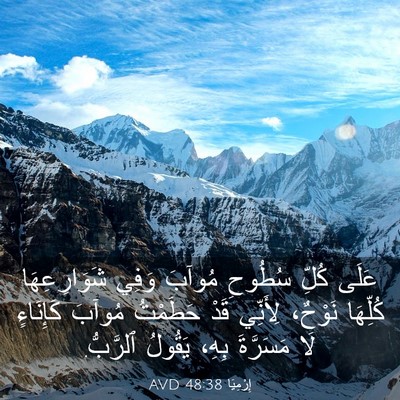 Picture 03 - إِرْمِيَا 48:38 AVD - عَلَى كُلِّ سُطُوحِ مُوآبَ - Bible Verse Picture