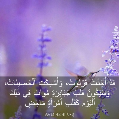 Picture 03 - إِرْمِيَا 48:41 AVD - قَدْ أُخِذَتْ قَرْيُوتُ، - Bible Verse Picture