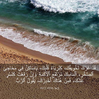 Picture 03 - إِرْمِيَا 49:16 AVD - قَدْ غَرَّكَ تَخْوِيفُكَ، - Bible Verse Picture
