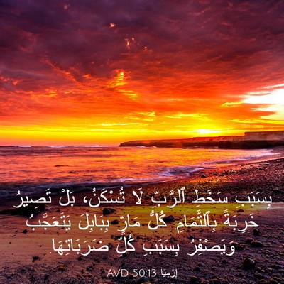 Picture 03 - إِرْمِيَا 50:13 AVD - بِسَبَبِ سَخَطِ ٱلرَّبِّ - Bible Verse Picture