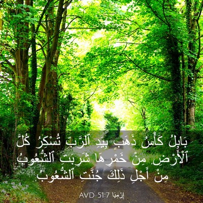 Picture 03 - إِرْمِيَا 51:7 AVD - بَابِلُ كَأْسُ ذَهَبٍ - Bible Verse Picture
