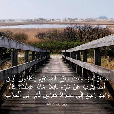 Picture 03 - إِرْمِيَا 8:6 AVD - صَغَيْتُ وَسَمِعْتُ. - Bible Verse Picture