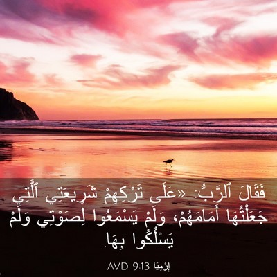 Picture 03 - إِرْمِيَا 9:13 AVD - فَقَالَ ٱلرَّبُّ: «عَلَى - Bible Verse Picture
