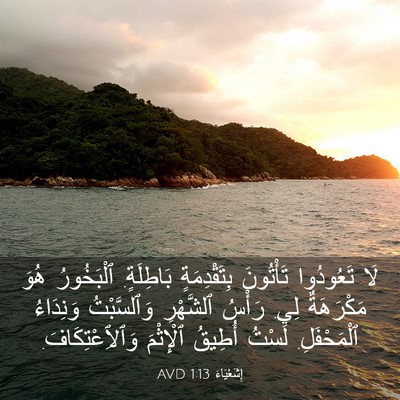 Picture 03 - إِشَعْيَاءَ 1:13 AVD - لَا تَعُودُوا تَأْتُونَ - Bible Verse Picture