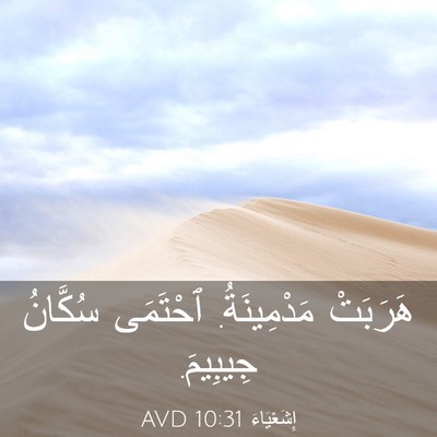 Picture 03 - إِشَعْيَاءَ 10:31 AVD - هَرَبَتْ مَدْمِينَةُ. - Bible Verse Picture