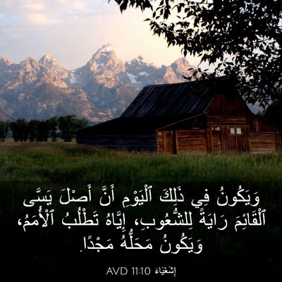 Picture 03 - إِشَعْيَاءَ 11:10 AVD - وَيَكُونُ فِي ذَلِكَ - Bible Verse Picture