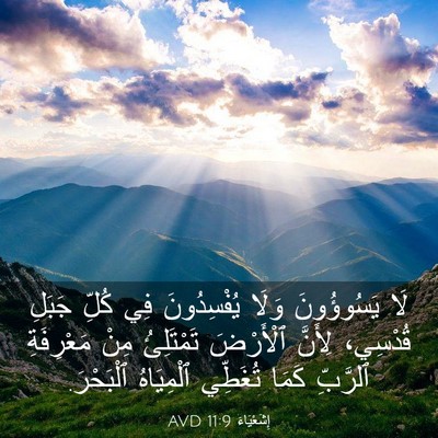 Picture 03 - إِشَعْيَاءَ 11:9 AVD - لَا يَسُوؤُونَ وَلَا - Bible Verse Picture