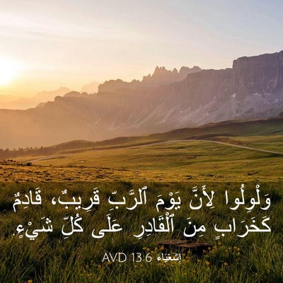 Picture 03 - إِشَعْيَاءَ 13:6 AVD - وَلْوِلُوا لِأَنَّ يَوْمَ - Bible Verse Picture