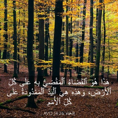 Picture 03 - إِشَعْيَاءَ 14:26 AVD - هَذَا هُوَ ٱلقَضَاءُ - Bible Verse Picture
