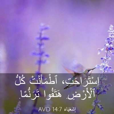 Picture 03 - إِشَعْيَاءَ 14:7 AVD - اِسْتَرَاحَتِ، - Bible Verse Picture