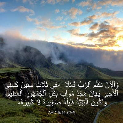 Picture 03 - إِشَعْيَاءَ 16:14 AVD - وَٱلْآنَ تَكَلَّمَ - Bible Verse Picture