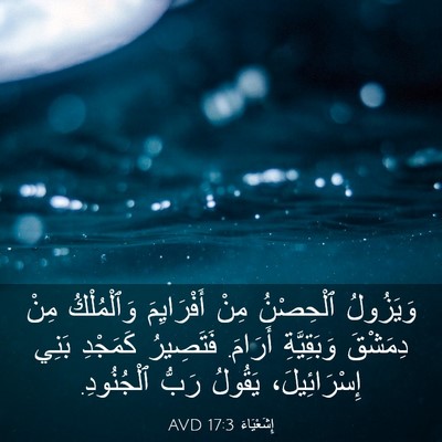 Picture 03 - إِشَعْيَاءَ 17:3 AVD - وَيَزُولُ ٱلْحِصْنُ مِنْ - Bible Verse Picture
