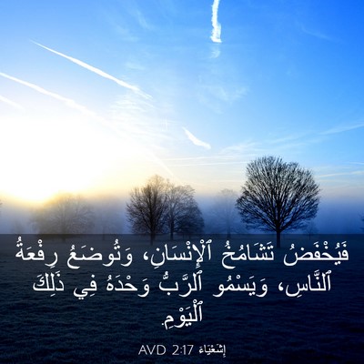 Picture 03 - إِشَعْيَاءَ 2:17 AVD - فَيُخْفَضُ تَشَامُخُ - Bible Verse Picture