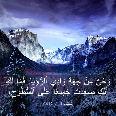 Picture 03 - إِشَعْيَاءَ 22:1 AVD - وَحْيٌ مِنْ جِهَةِ وَادِي - Bible Verse Picture