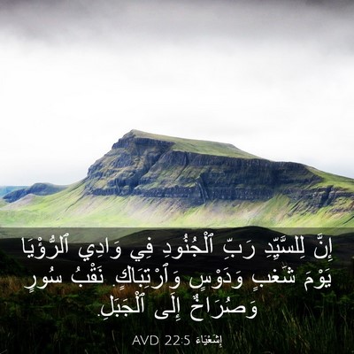 Picture 03 - إِشَعْيَاءَ 22:5 AVD - إِنَّ لِلسَّيِّدِ رَبِّ - Bible Verse Picture