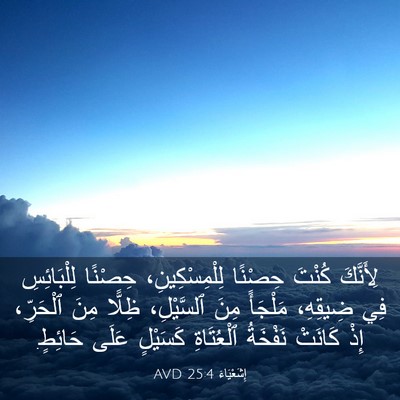 Picture 03 - إِشَعْيَاءَ 25:4 AVD - لِأَنَّكَ كُنْتَ حِصْنًا - Bible Verse Picture