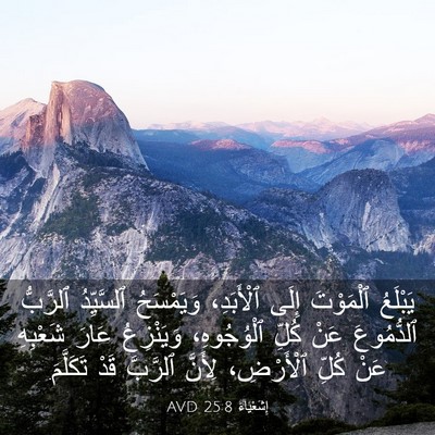 Picture 03 - إِشَعْيَاءَ 25:8 AVD - يَبْلَعُ ٱلْمَوْتَ إِلَى - Bible Verse Picture
