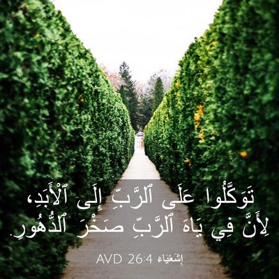 Picture 03 - إِشَعْيَاءَ 26:4 AVD - تَوَكَّلُوا عَلَى - Bible Verse Picture