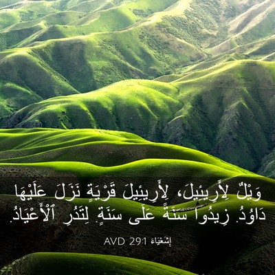 Picture 03 - إِشَعْيَاءَ 29:1 AVD - وَيْلٌ لِأَرِيئِيلَ، - Bible Verse Picture