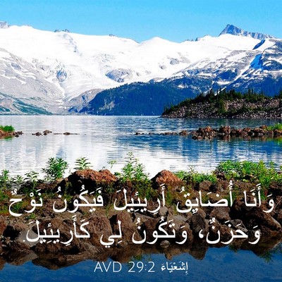 Picture 03 - إِشَعْيَاءَ 29:2 AVD - وَأَنَا أُضَايِقُ - Bible Verse Picture