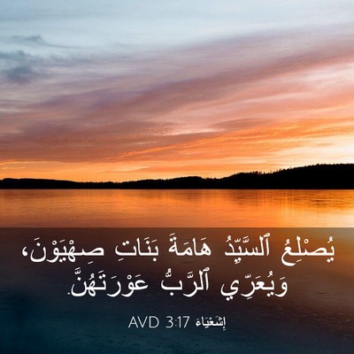 Picture 03 - إِشَعْيَاءَ 3:17 AVD - يُصْلِعُ ٱلسَّيِّدُ - Bible Verse Picture