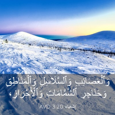 Picture 03 - إِشَعْيَاءَ 3:20 AVD - وَٱلْعَصَائِبِ - Bible Verse Picture