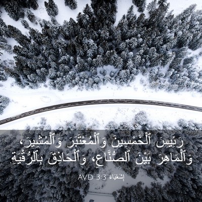 Picture 03 - إِشَعْيَاءَ 3:3 AVD - رَئِيسَ ٱلْخَمْسِينَ - Bible Verse Picture