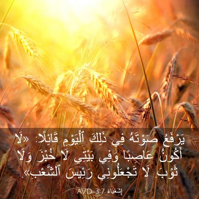 Picture 03 - إِشَعْيَاءَ 3:7 AVD - يَرْفَعُ صَوْتَهُ فِي - Bible Verse Picture