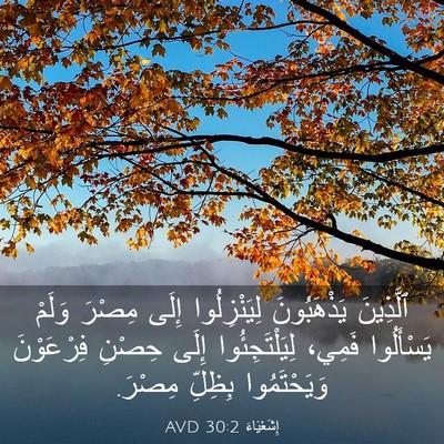 Picture 03 - إِشَعْيَاءَ 30:2 AVD - ٱلَّذِينَ يَذْهَبُونَ - Bible Verse Picture