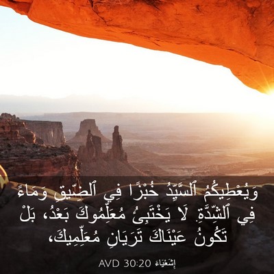 Picture 03 - إِشَعْيَاءَ 30:20 AVD - وَيُعْطِيكُمُ ٱلسَّيِّدُ - Bible Verse Picture