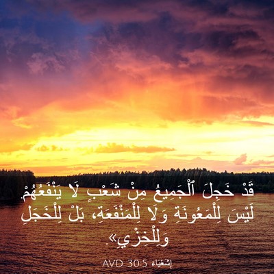 Picture 03 - إِشَعْيَاءَ 30:5 AVD - قَدْ خَجِلَ ٱلْجَمِيعُ - Bible Verse Picture