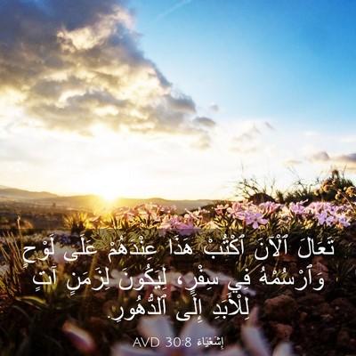 Picture 03 - إِشَعْيَاءَ 30:8 AVD - تَعَالَ ٱلْآنَ ٱكْتُبْ - Bible Verse Picture