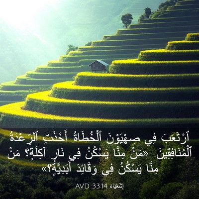 Picture 03 - إِشَعْيَاءَ 33:14 AVD - ٱرْتَعَبَ فِي صِهْيَوْنَ - Bible Verse Picture