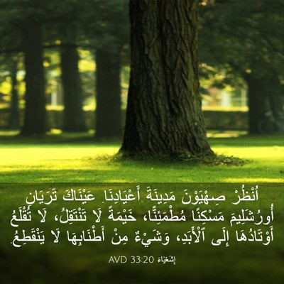 Picture 03 - إِشَعْيَاءَ 33:20 AVD - اُنْظُرْ صِهْيَوْنَ - Bible Verse Picture