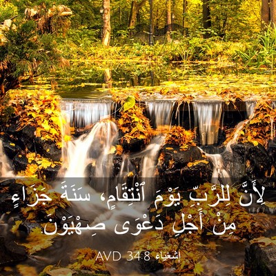 Picture 03 - إِشَعْيَاءَ 34:8 AVD - لِأَنَّ لِلرَّبِّ يَوْمَ - Bible Verse Picture