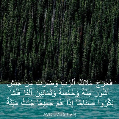 Picture 03 - إِشَعْيَاءَ 37:36 AVD - فَخَرَجَ مَلَاكُ ٱلرَّبِّ - Bible Verse Picture