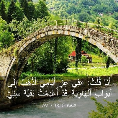 Picture 03 - إِشَعْيَاءَ 38:10 AVD - أَنَا قُلْتُ: «فِي عِزِّ - Bible Verse Picture