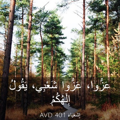 Picture 03 - إِشَعْيَاءَ 40:1 AVD - عَزُّوا، عَزُّوا شَعْبِي، - Bible Verse Picture