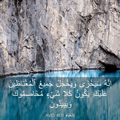 Picture 03 - إِشَعْيَاءَ 41:11 AVD - إِنَّهُ سَيَخْزَى - Bible Verse Picture