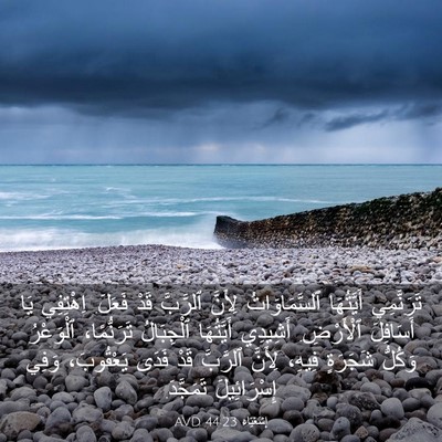 Picture 03 - إِشَعْيَاءَ 44:23 AVD - تَرَنَّمِي أَيَّتُهَا - Bible Verse Picture