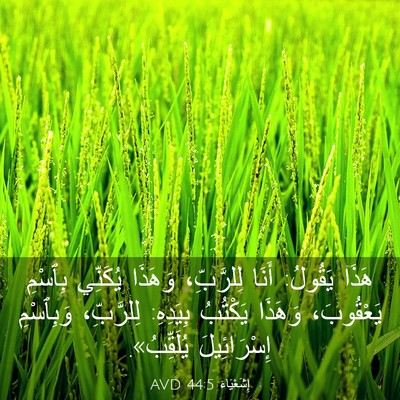 Picture 03 - إِشَعْيَاءَ 44:5 AVD - هَذَا يَقُولُ: أَنَا - Bible Verse Picture