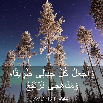 Picture 03 - إِشَعْيَاءَ 49:11 AVD - وَأَجْعَلُ كُلَّ جِبَالِي - Bible Verse Picture