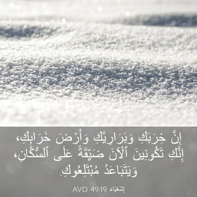 Picture 03 - إِشَعْيَاءَ 49:19 AVD - إِنَّ خِرَبَكِ - Bible Verse Picture